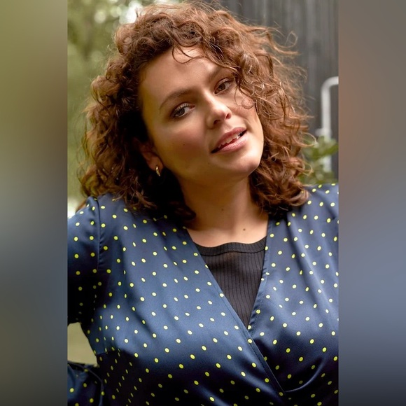 NWT Midi Silk Wrap-Dress - Picture 3 of 6